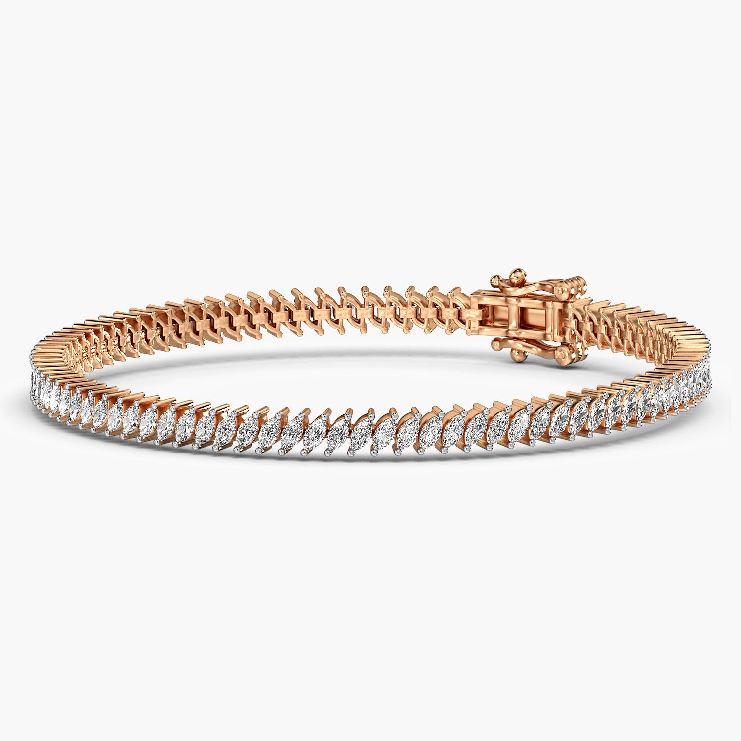 Twist Shine 0.02 ct Diamond Tennis Bracelet